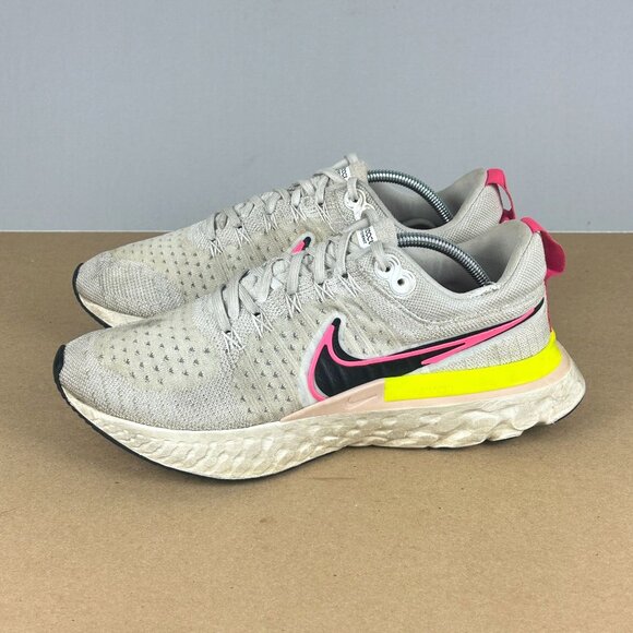 Nike React Infinity Run Flyknit 2 Athletic Running Shoes Womens 10 Pink Blast - Picture 10 of 10